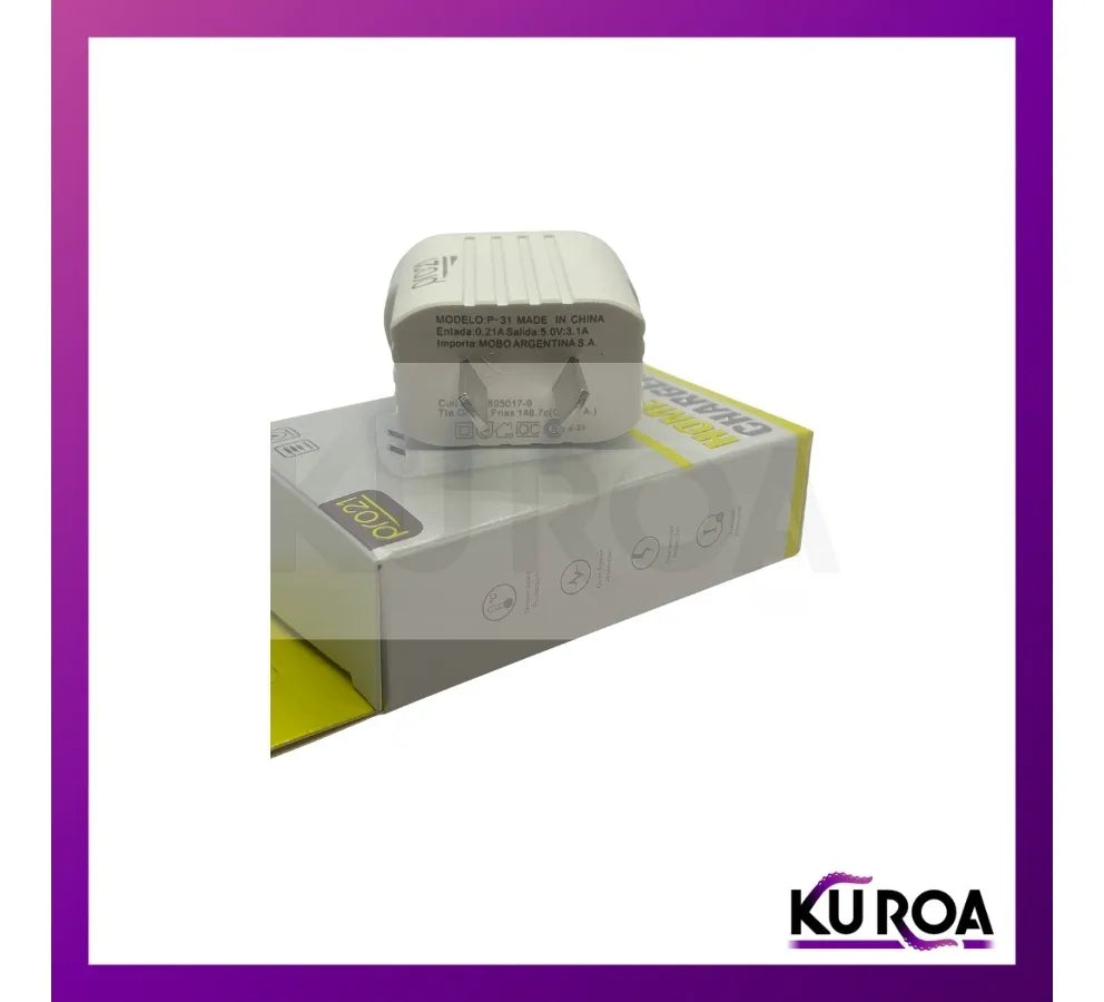 Cargador Pro21 Carga Rápida Para Samsung/motorola Doble Usb
