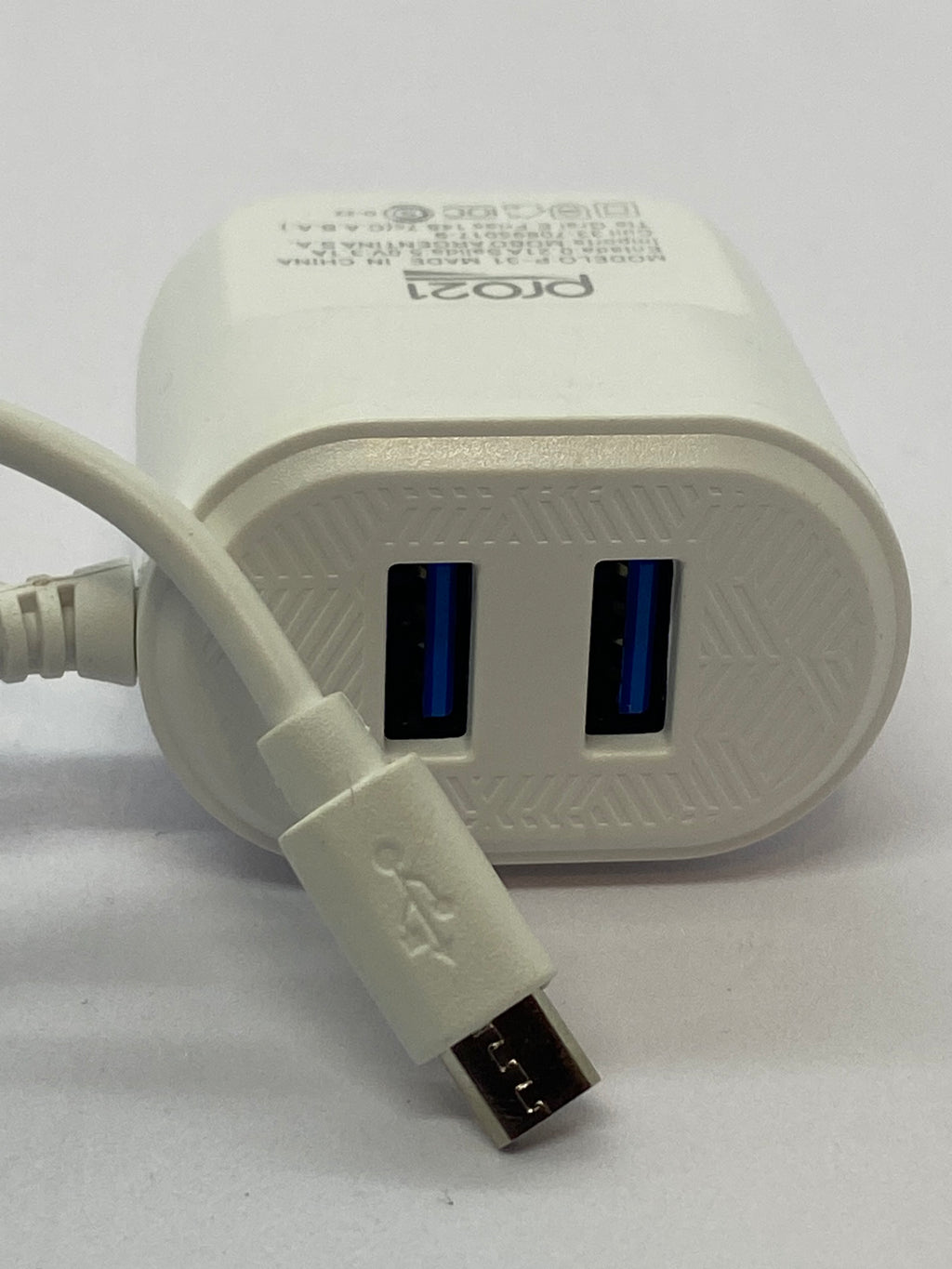 Cargador Pro21 3.1a Carga Rápida 2usb Y Cable Micro 1.2m Android!